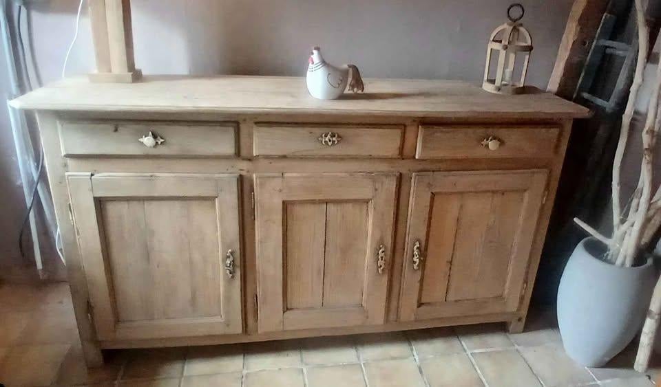 Buffet en chêne massif, Enlèvement, Utilisé, Chêne, Avec tiroir(s)