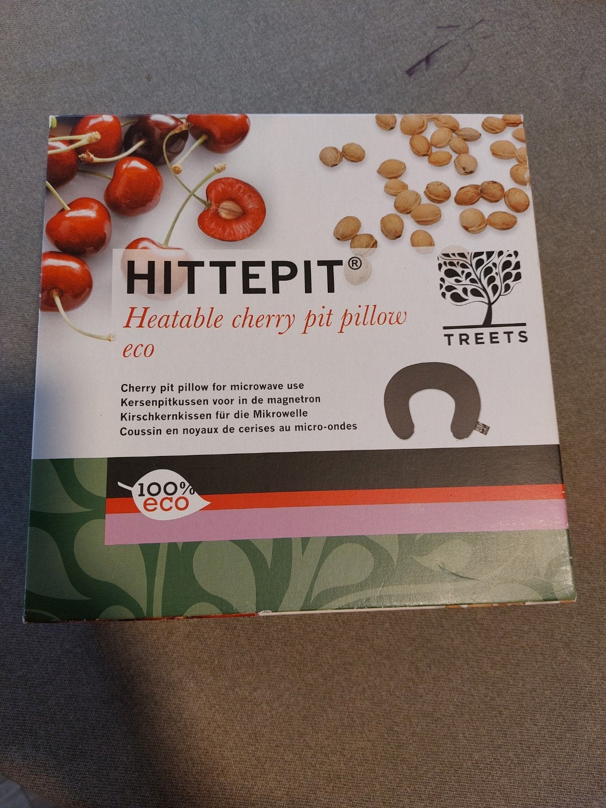 Hittepit, kersenpitkussen, Ophalen, Gebruikt