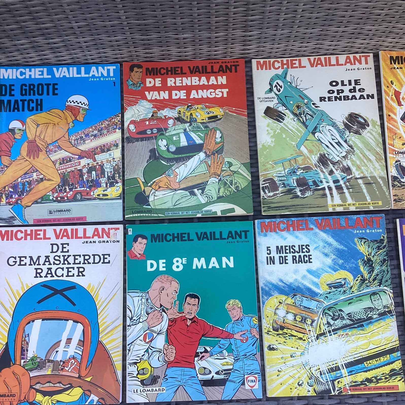 STRIPS - Michel Vaillant - Lot originele stripverhalen, Meerdere stripboeken, Ophalen of Verzenden, Gelezen