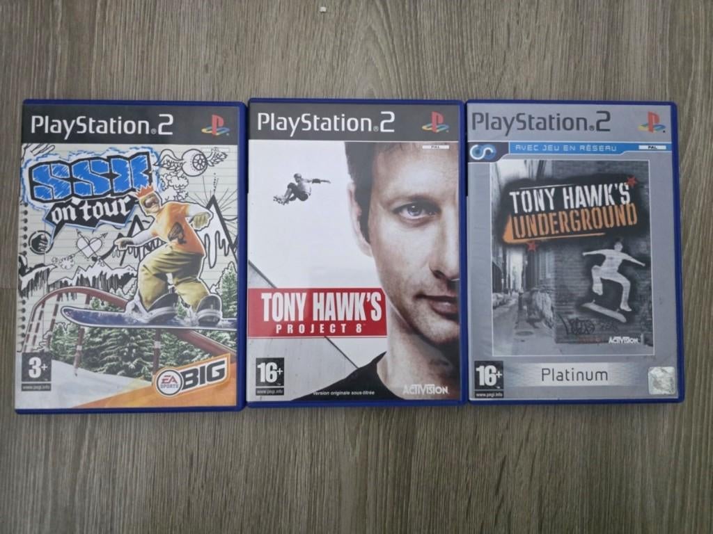 Lot de jeux de skate PS2, Games en Spelcomputers, Gebruikt, Ophalen of Verzenden, Sport, 3 spelers of meer