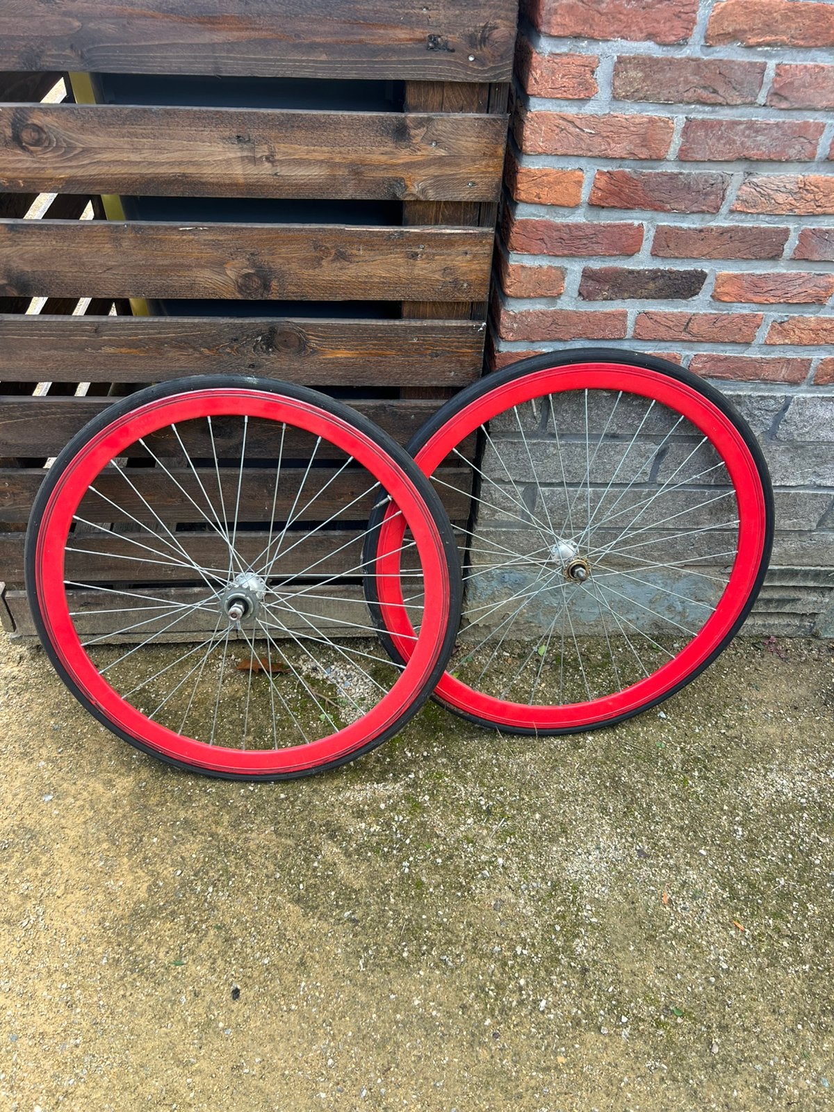 Fixie wielenset, Vélos & Vélomoteurs, Enlèvement, Comme neuf, Aluminium