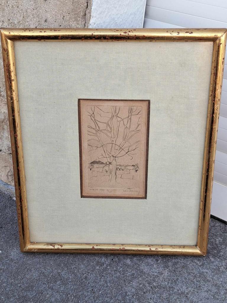 Eau forte signe jean donnay, Antiquités & Art, Enlèvement ou Envoi