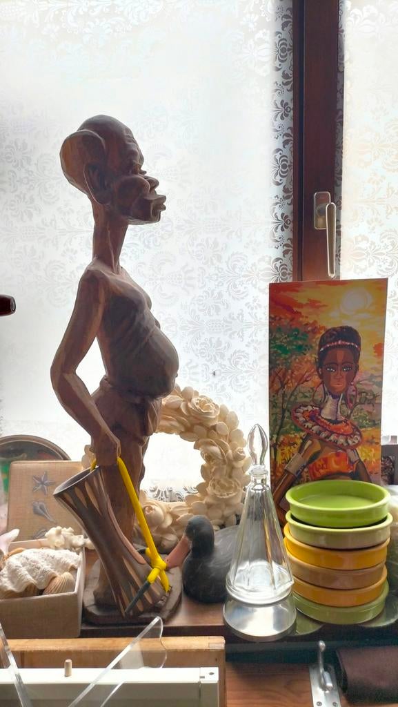 Afrikaanse kunst, houtsnijwerk, Antiek en Kunst, Ophalen of Verzenden, Hout