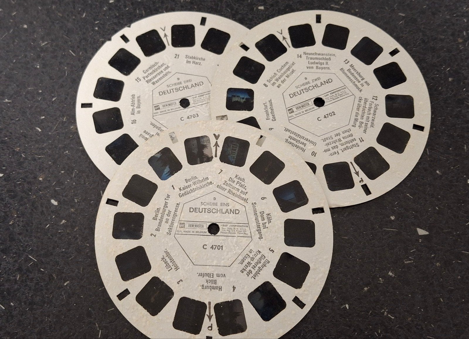 Lot de disques View-Master Viewmaster Germany C4701 vintage, Enlèvement ou Envoi, Comme neuf