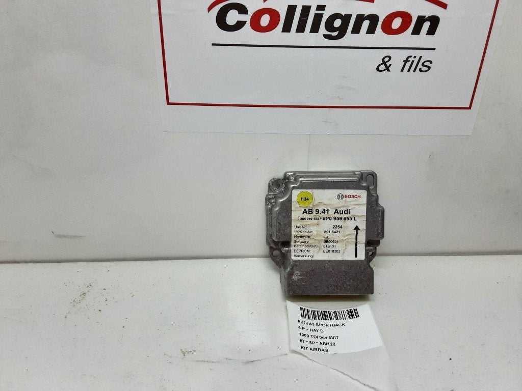 BOITIER AIRBAG Audi A3 Sportback (8PA) (8P0959655L), Mevr. I. Hauben, Audi, Utilisé, Rue de l'Espoir 34 34
4030  GRIVEGNÉE, BE