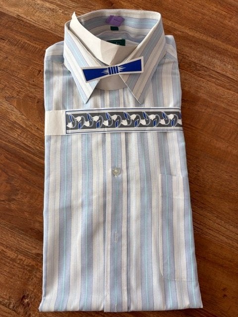 Hemd vintage maat 40, Kleding | Heren, Blauw, Zo goed als nieuw, Canda, Halswijdte 39/40 (M)