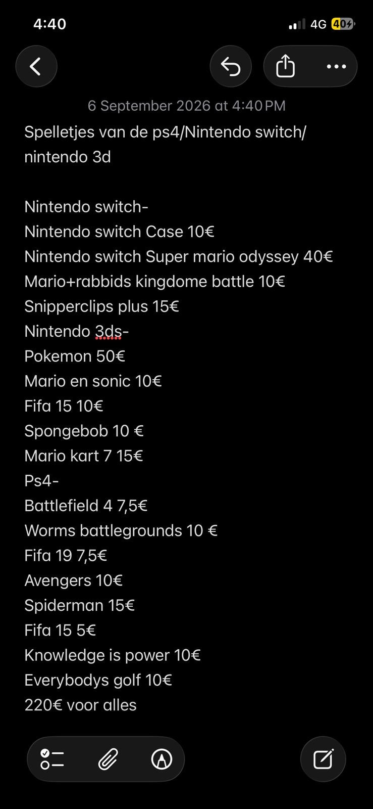 Spelletje voor de nintendo switch/3ds en ps4, Consoles de jeu & Jeux vidéo, Enlèvement, Reconditionné, Autres genres, À partir de 3 ans