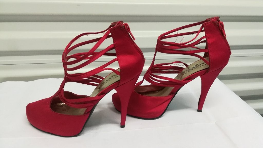 950A* NEW LOOK sexy rode schoenen (maat 38), New Look, Ophalen of Verzenden, Zo goed als nieuw, Schoenen met hoge hakken