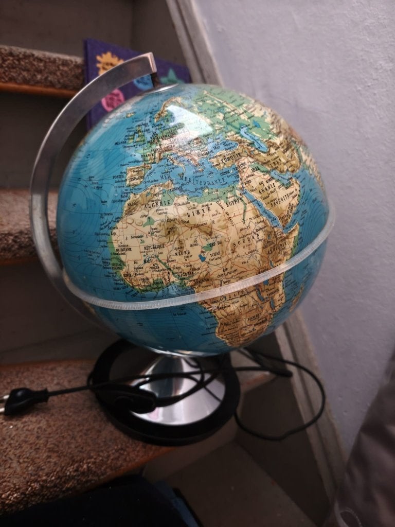 Map monde, Enlèvement, Lumineux, Utilisé