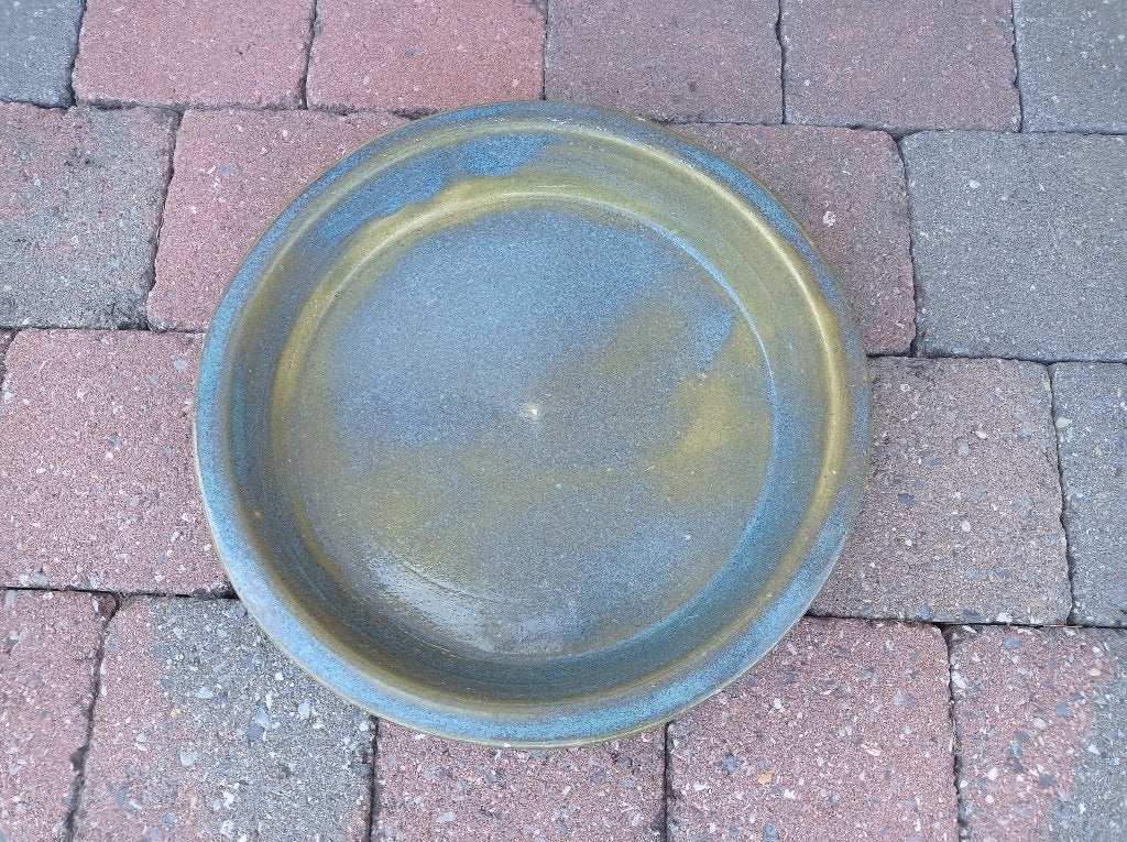 Speciale geëmailleerde bloempot schaal, Tuin en Terras, Rond, Zo goed als nieuw, Minder dan 40 cm, Balkon
