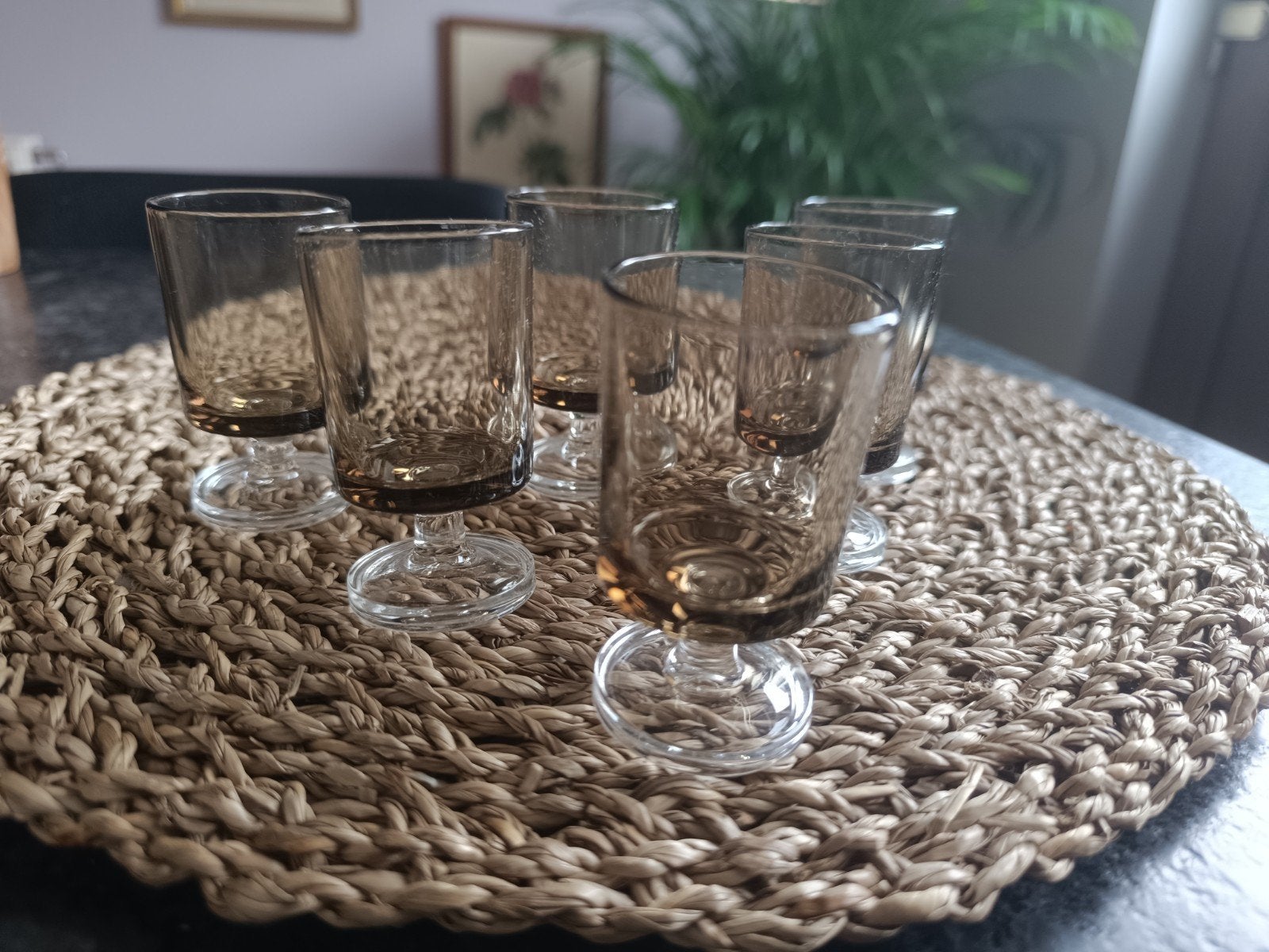6 verres à liqueur Luminarc vintages, Antiquités & Art, Enlèvement ou Envoi