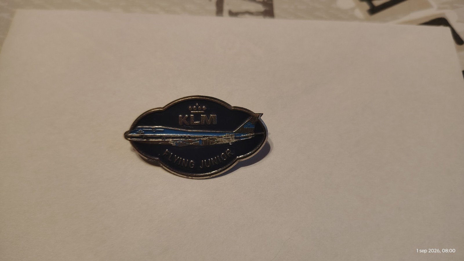 KLM Flying Junior pin., Ophalen of Verzenden, Transport, Speldje of Pin