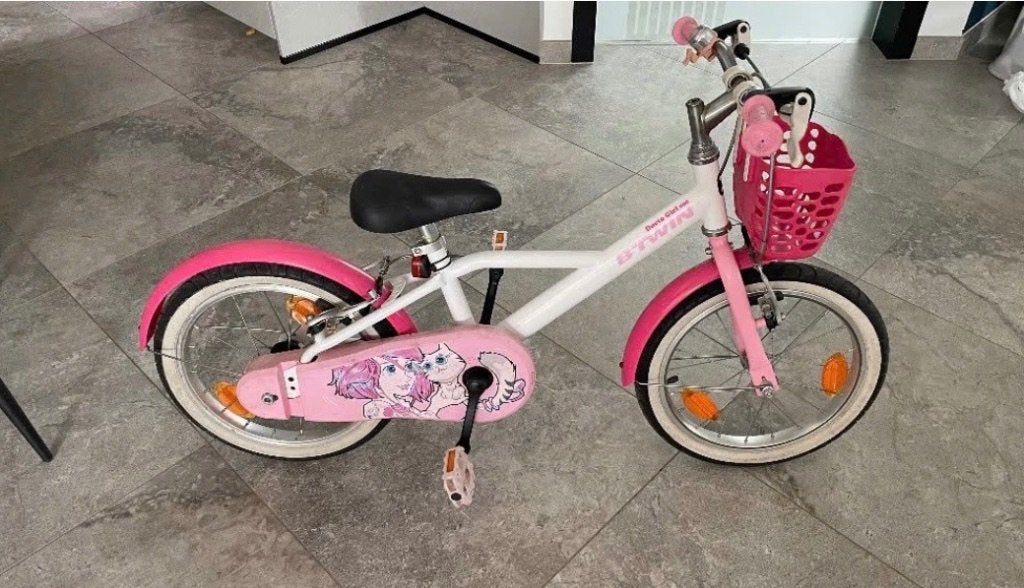 Velo BTWIN 500 fille 4-6 ans roue 16', Ophalen, Gebruikt