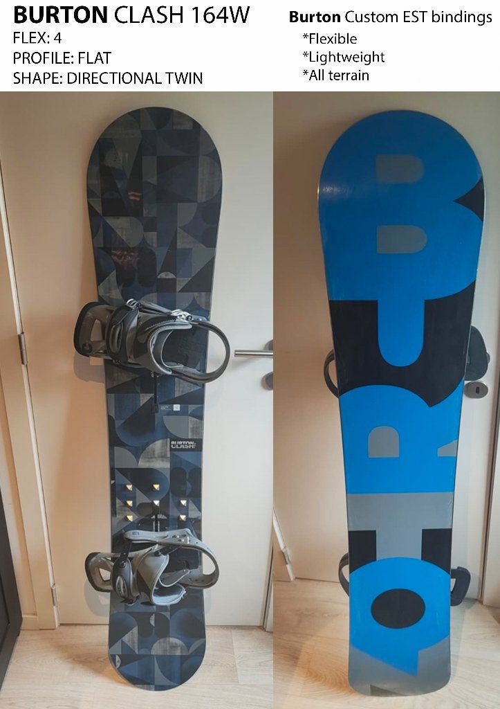 Planche à neige Burton avec fixations, Sports & Fitness, Snowboard, Enlèvement, Comme neuf, Planche