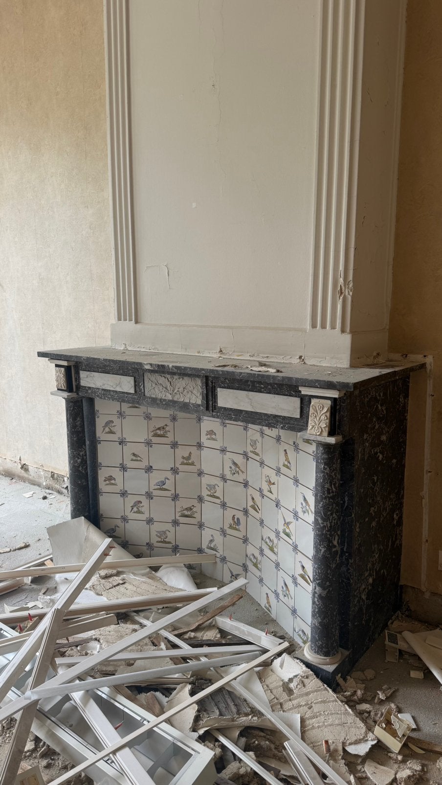 Marmer schouw mantel, Ophalen, Gebruikt