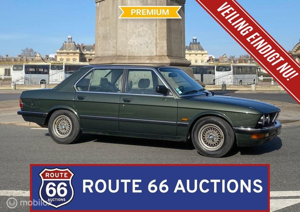 BMW 525e | 1987 | Route 66 Auctions, Achat, Entreprise, Boîte manuelle, Autre carrosserie