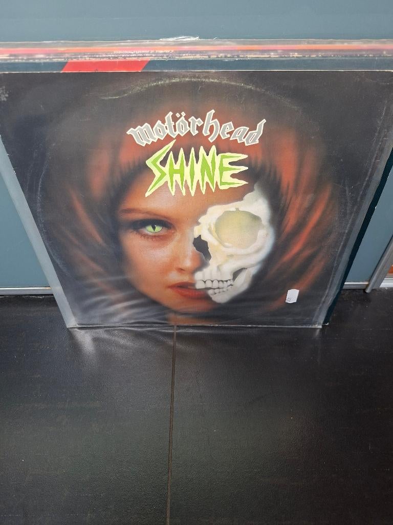 12" - motorhead - shine, Cd's en Dvd's, Vinyl | Hardrock en Metal, Gebruikt, 1980 - 1989, Ophalen of Verzenden, Fotohoes