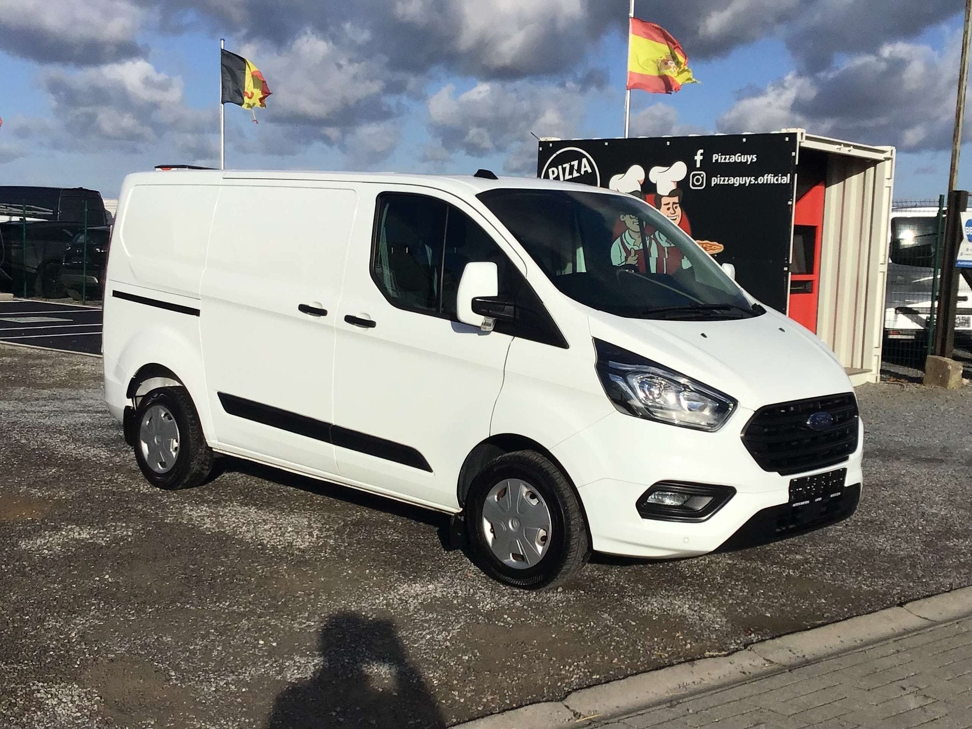 Ford Transit Custom trend 20dci 2021 36000km 17250e ex, Auto's, Gebruikt, 4 cilinders, Wit, Bedrijf