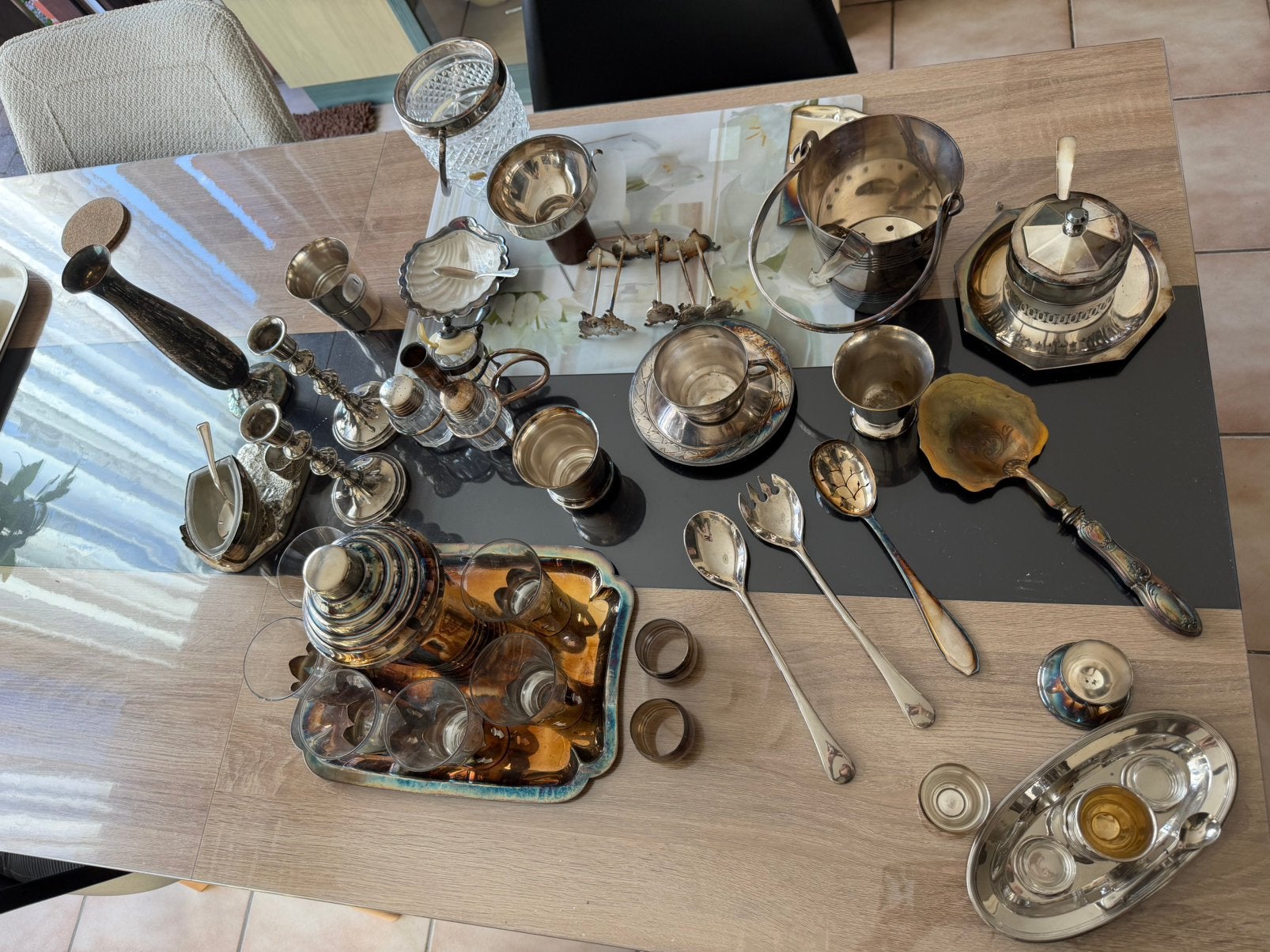 Accessoires de table vintage en argent, Antiquités & Art, Enlèvement