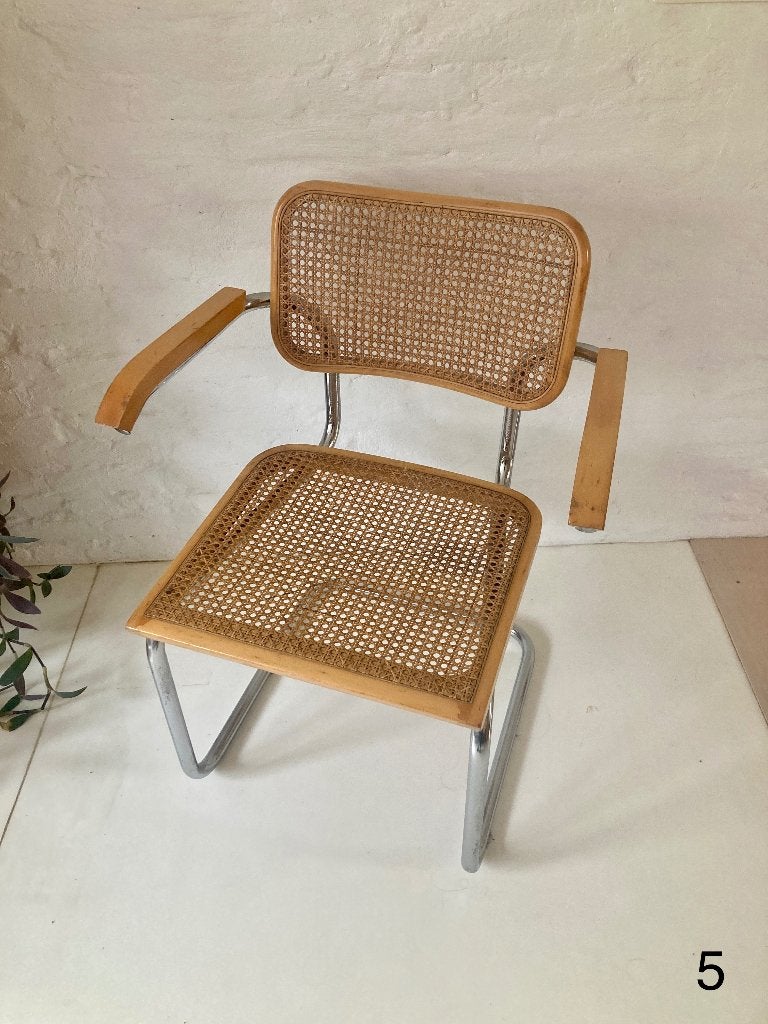 4 stoelen type Cesca Marcel Breuer, Maison & Meubles, Chaises, Enlèvement, Utilisé, Bois