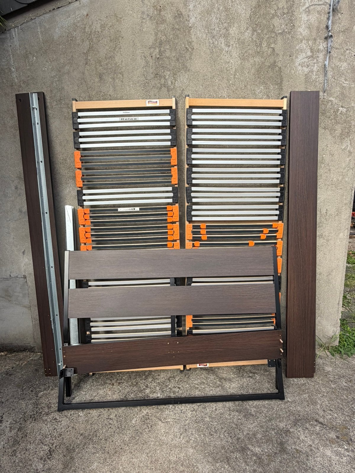 Bed 140-200 met boxspring, Ophalen, 140 cm, Zo goed als nieuw, Bedbodem