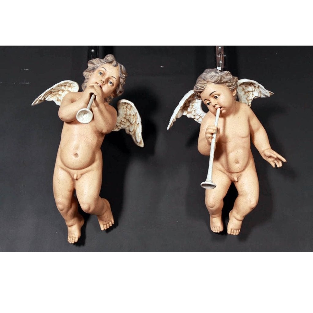 Chérubins muraux — Statue d'ange Hauteur 59 cm Lot de 2, Enlèvement, Neuf