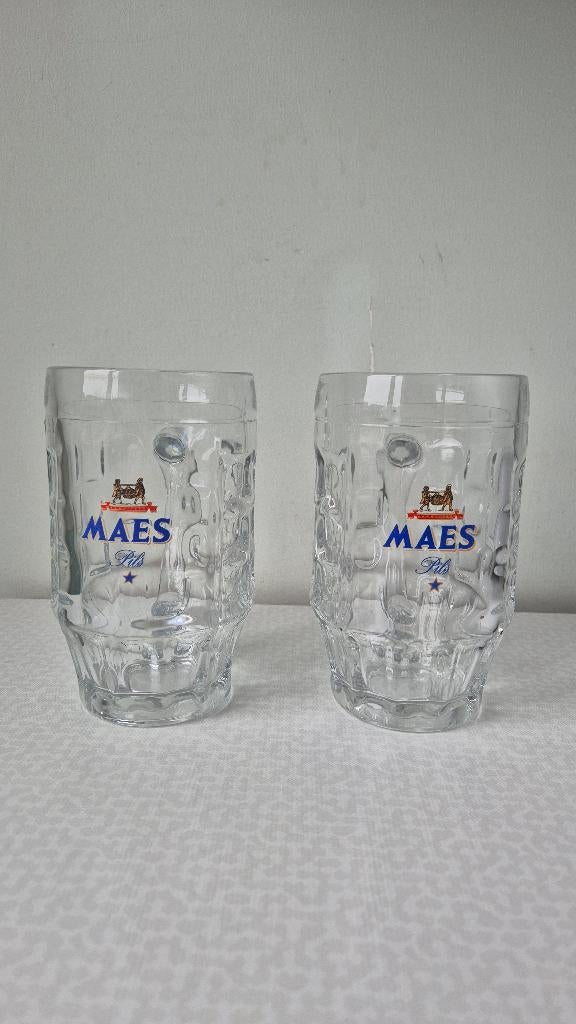 Art. 926 MAES PILS - Bierglas 50cl (2x), Ophalen of Verzenden, Zo goed als nieuw, Bierglas