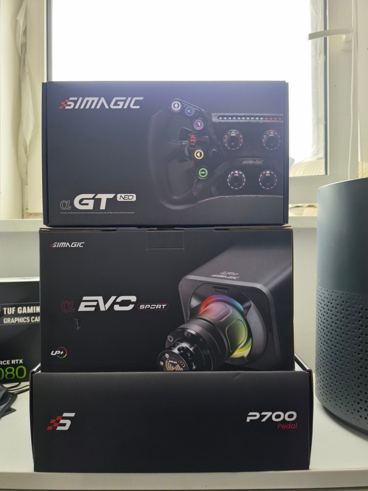 Simagic Alpha EVO Sport 9Nm + GT Neo + P700 pedalen, Ophalen of Verzenden, Zo goed als nieuw, Simagic