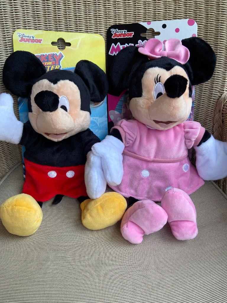 Disney Mickey en Minnie handpoppen nieuw, Ophalen, Mickey Mouse, Nieuw, Knuffel