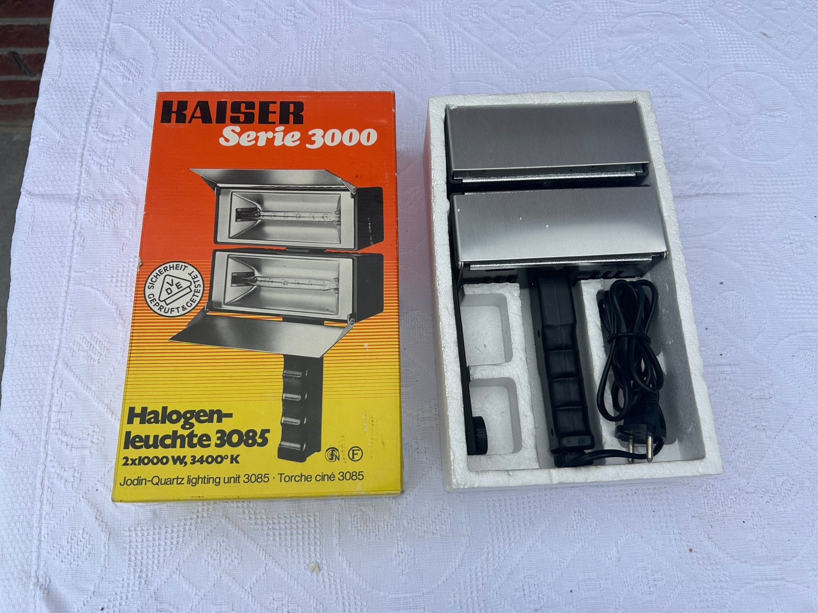 Kaiser 3085 Double Halogen Light 2x1000 Watt, Audio, Tv en Foto, Ophalen of Verzenden, Zo goed als nieuw, Kaiser