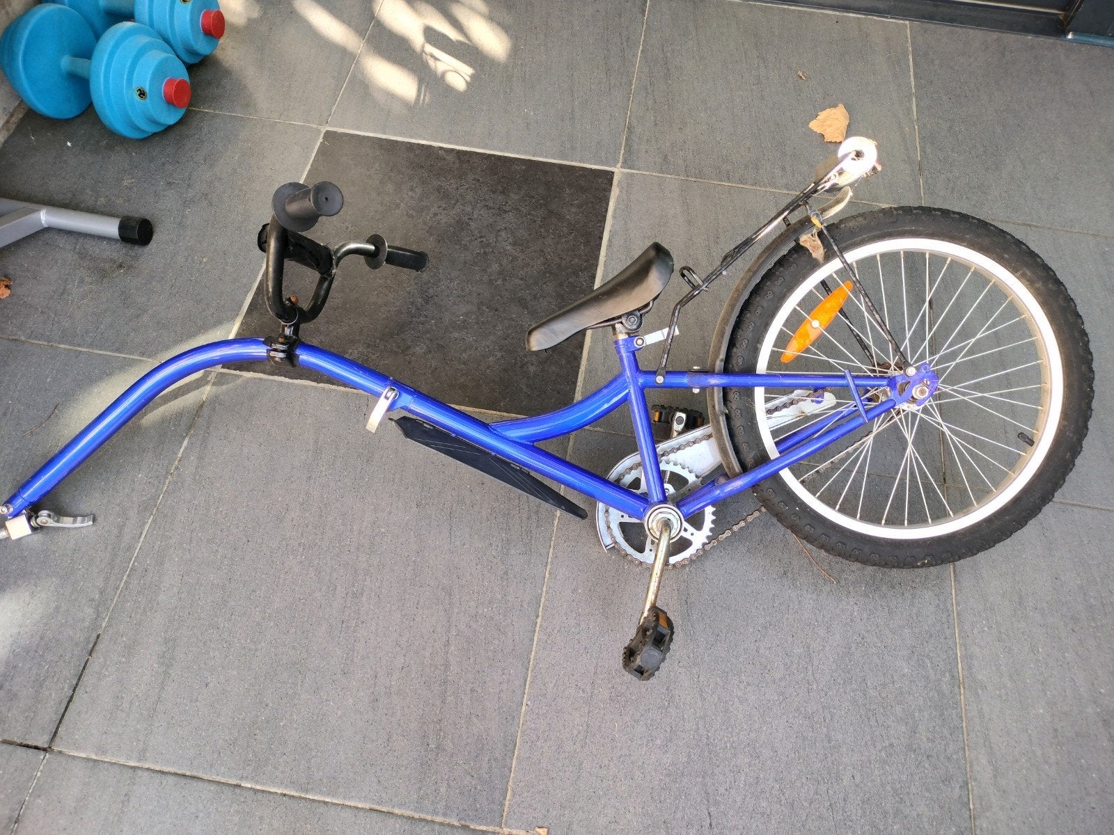 Aanhangfiets blauw, Ophalen, Gebruikt, Aanhangfiets
