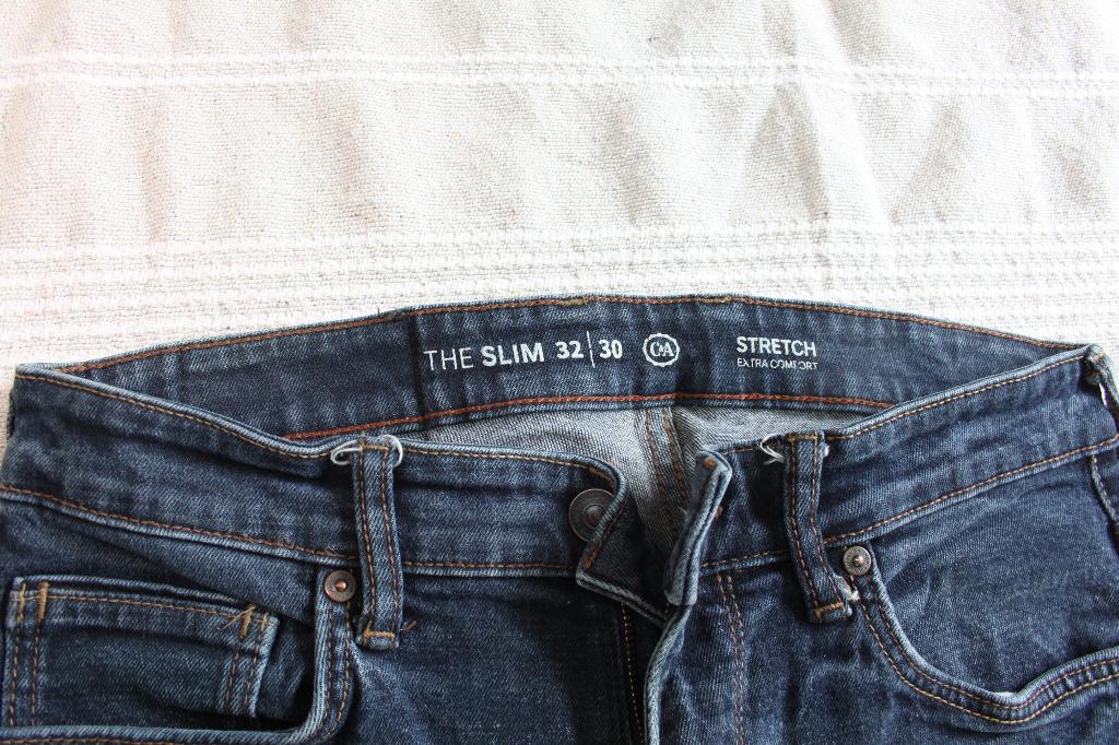 Pantalon jean C&A The Slim 32/30 Stretch, Kleding | Heren, Broeken en Pantalons, Ophalen of Verzenden, Zo goed als nieuw, Blauw