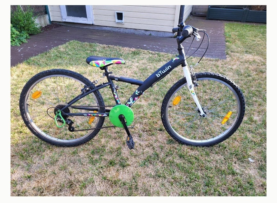 Kinderfiets B-twin goed onderhouden, Frein sur jante, Enlèvement, 20 pouces ou plus, B-twin Kinderfiets