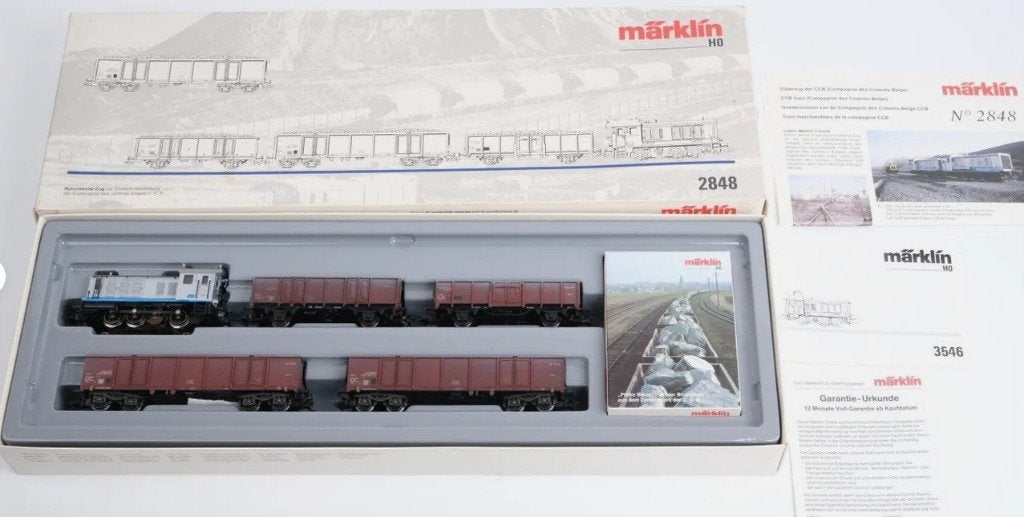 Märklin H0 2848 Train de ciment SNCB AC, Hobby & Loisirs créatifs, Analogique, Enlèvement ou Envoi, Courant alternatif, Utilisé