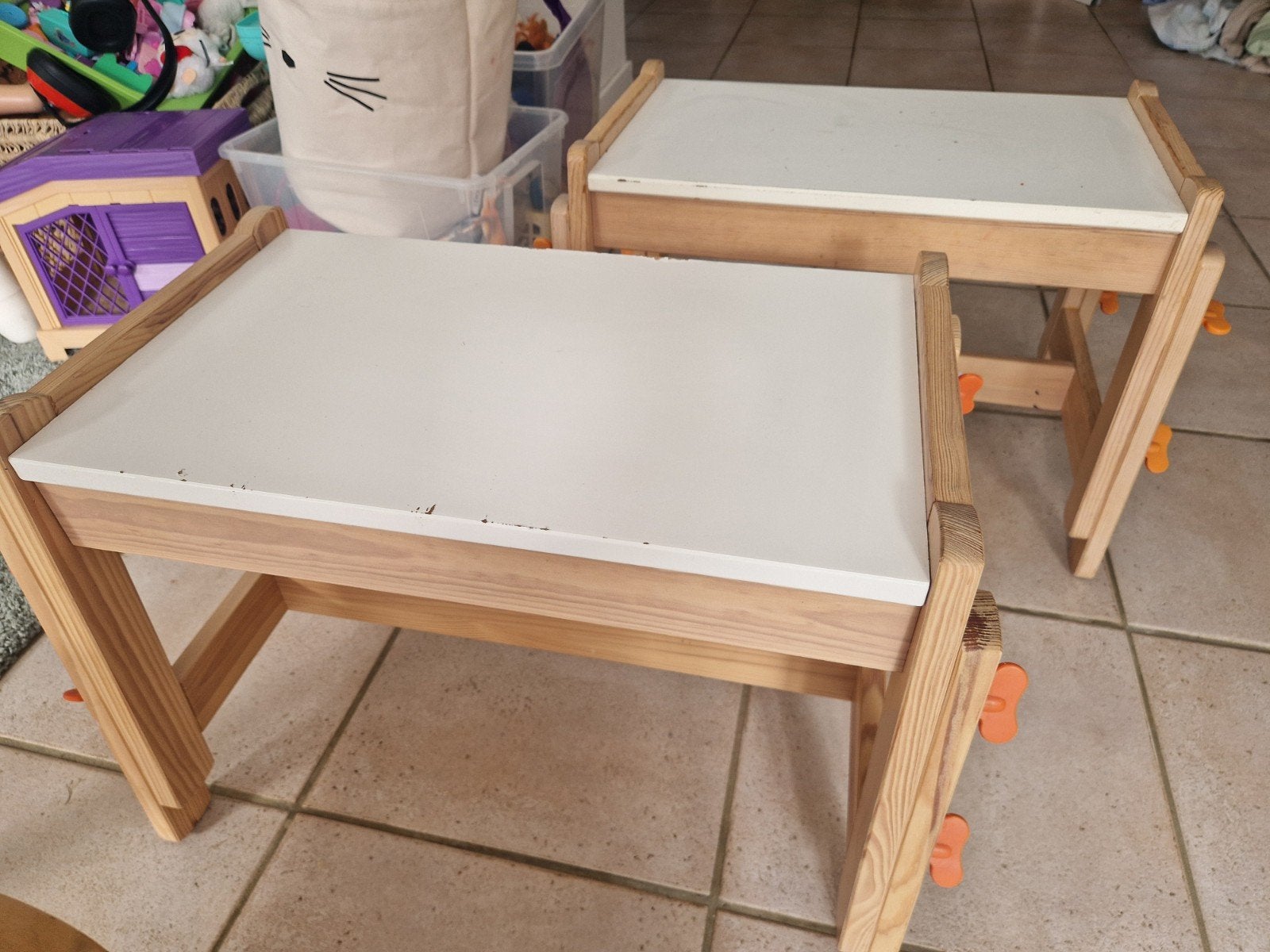 Ikea Flisat kinderbank 2 stuks, Kinderen en Baby's, Ophalen, Gebruikt, Tafel(s) en Stoel(en)