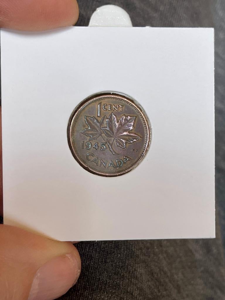 Canada 1 cent 1945, Timbres & Monnaies, Monnaies | Europe | Monnaies non-euro, Monnaie en vrac, Enlèvement