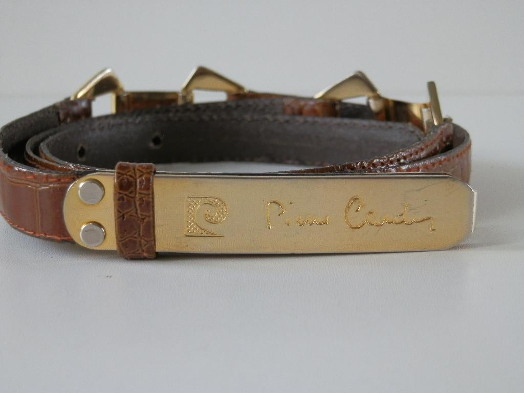 Pierre Cardin riem., Minder dan 3 cm, Bruin, Echt leder, 90 tot 100 cm