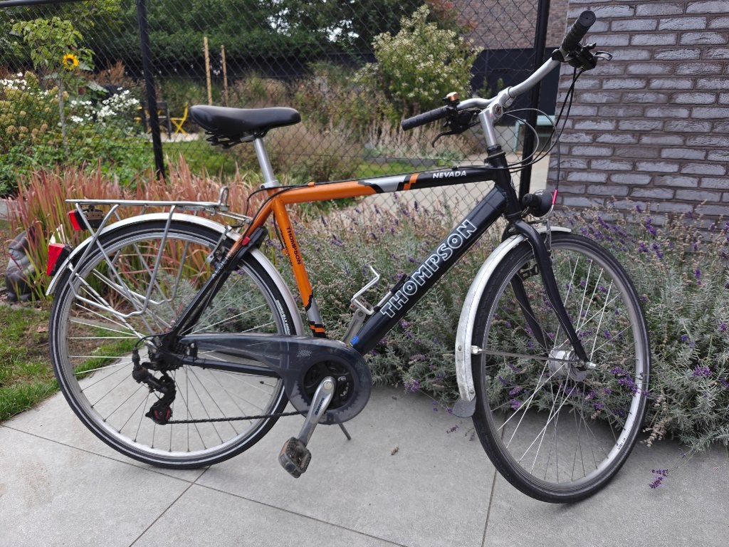 Thompson Nevada Herenfiets / Stadsfiets – Oranje/Zwart, Vélos & Vélomoteurs, Autres marques, Vitesses, Frein sur jante, Enlèvement