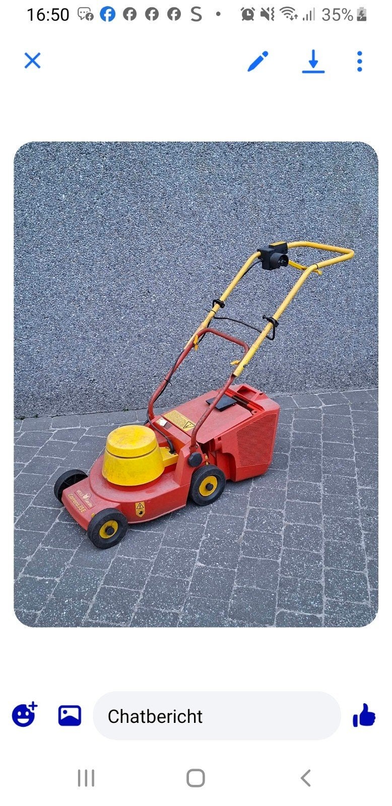 machine à gazon (boss), Jardin & Terrasse, Tondeuse rotative, 40 à 49 cm, Enlèvement, Utilisé