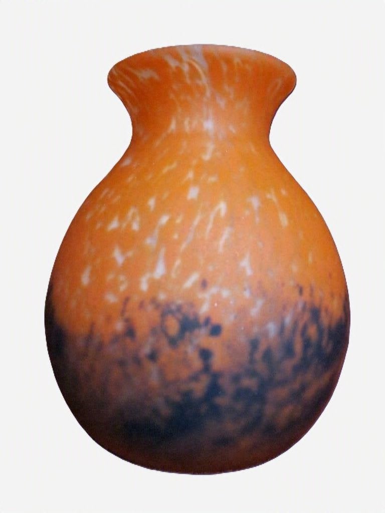Prachtige gesigneerde vaas in pate de verre., Antiek en Kunst, Ophalen