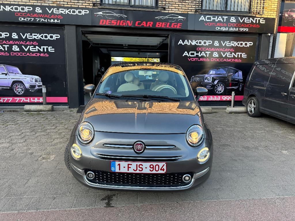 Fiat 500 1200cc benzine Panorama Navigations Clim, Euro 6, Bedrijf, Handgeschakeld, Grijs