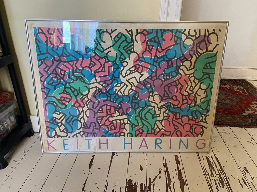 Poster Keith Harring, Collections, Posters & Affiches, Enlèvement, Utilisé, Autres sujets/thèmes