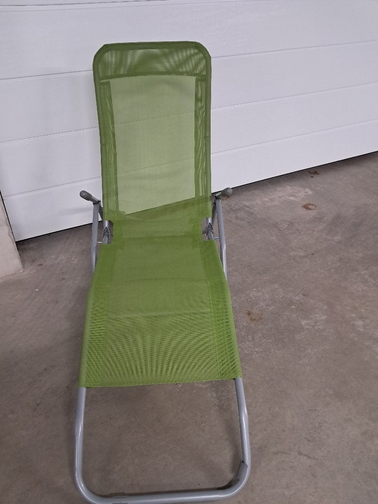 ligstoel, Jardin & Terrasse, Chaises de jardin, Enlèvement, Comme neuf, Synthétique, Pliant