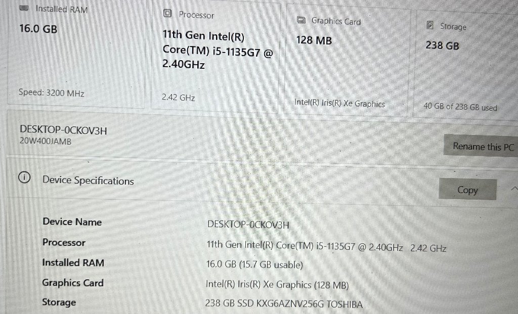 Lenovo T15 gen2, Computers en Software, 15 inch, Ophalen of Verzenden, Zo goed als nieuw, SSD