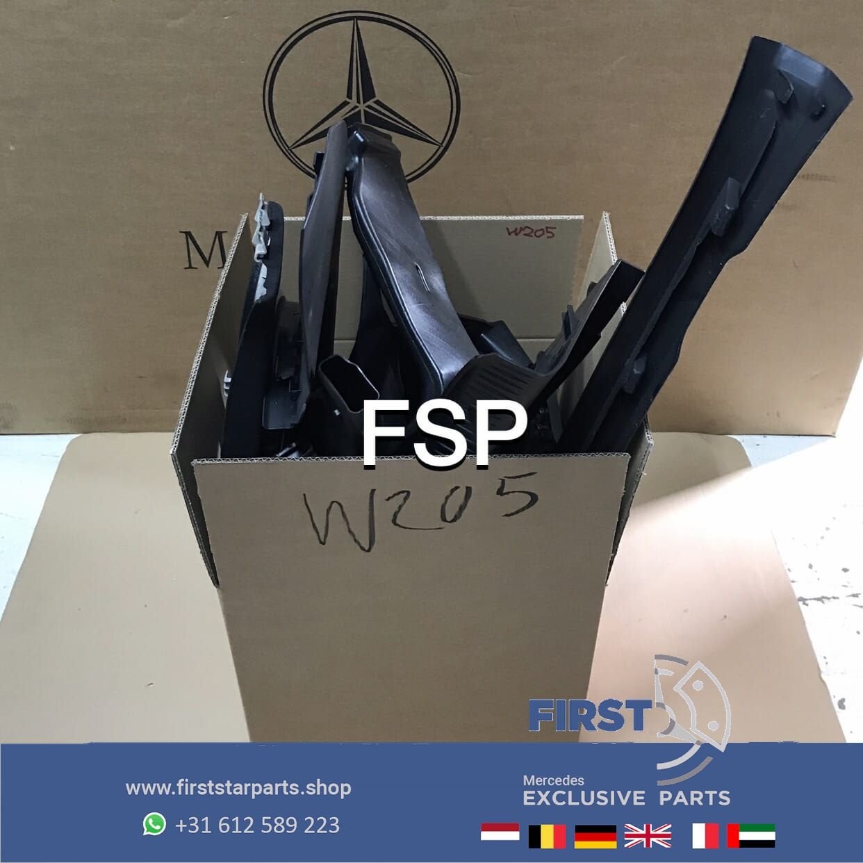 W205 S205 INTERIEUR LIJSTEN SET ZWART Mercedes C KLASSE 2014, Utilisé, -, -, Enlèvement ou Envoi