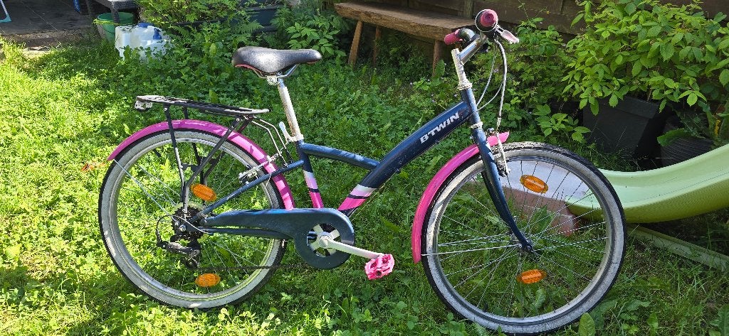 B'Twin Decathlon 24 inch kinderfiets 24'' bagagedrager, Ophalen, 24 inch, Velgrem, B-Twin