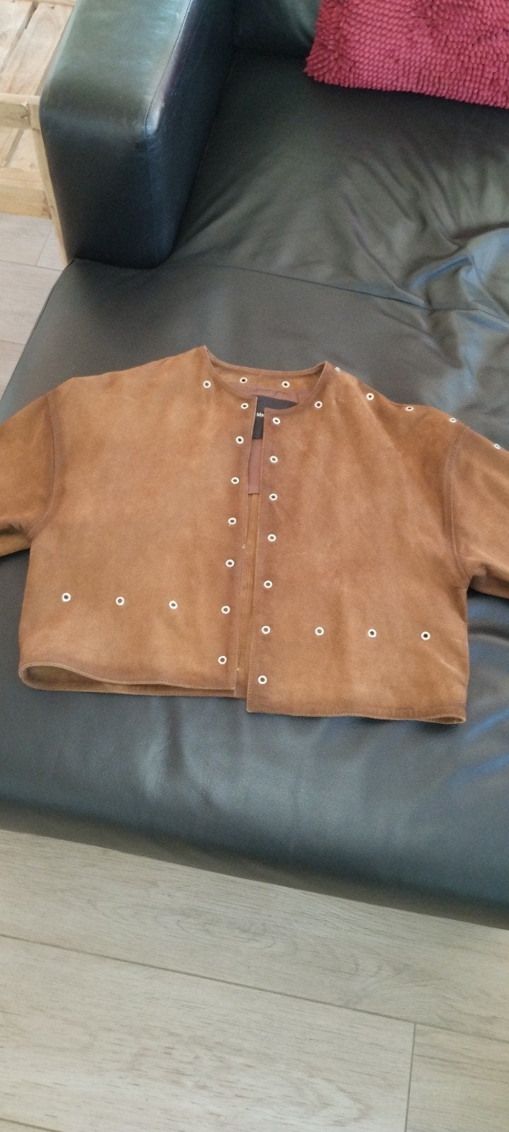 lederen jasje Massimo dutti ik woon in Laakdal niet Beerse, Kleding | Dames, Ophalen, Zo goed als nieuw, Jasje, Maat 36 (S)