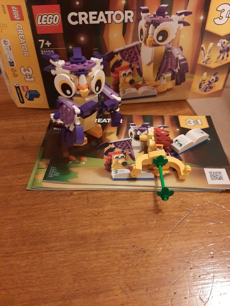 lego 31125 Boswezens, Ophalen, Inclusief instructies, Lego, Zo goed als nieuw
