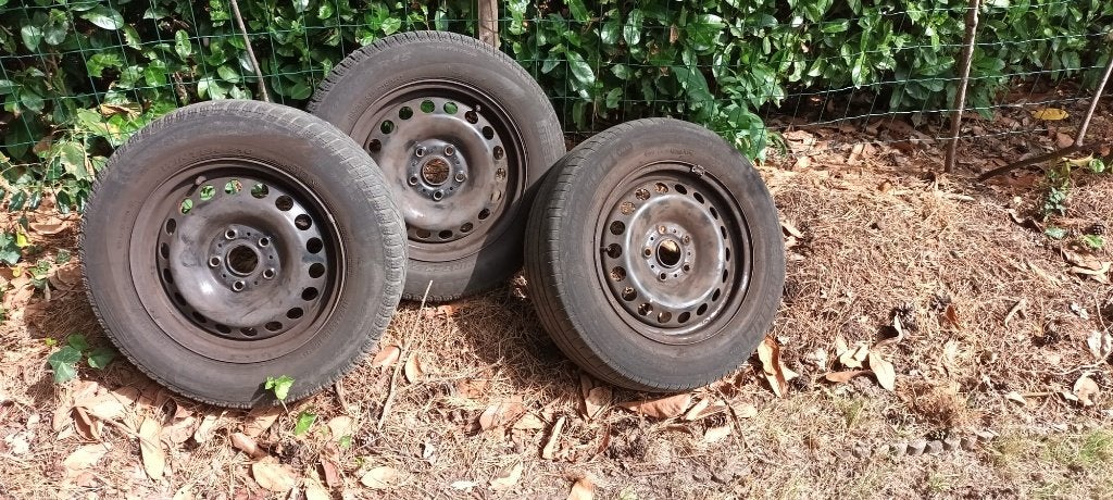 3 stalen velgen 15 inch, Auto-onderdelen, Banden en Velgen, Ophalen, Gebruikt, 15 inch, Velg(en)