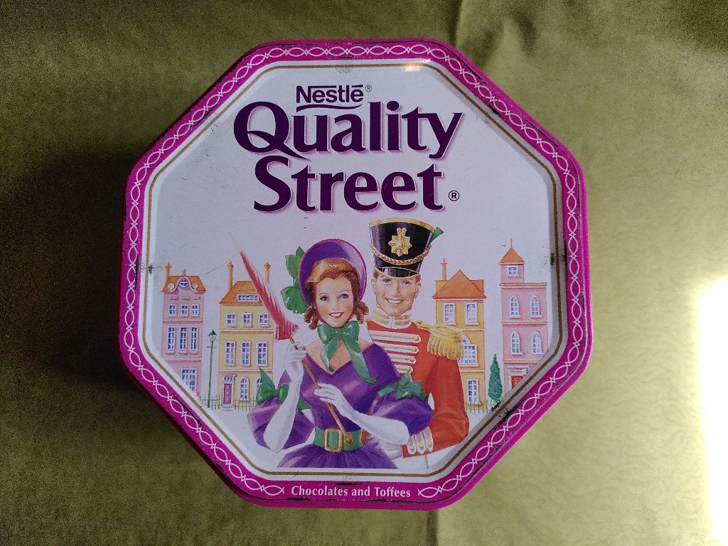 Quality Street 8-hoekige snoepdoos, Enlèvement ou Envoi, Utilisé, Autres marques